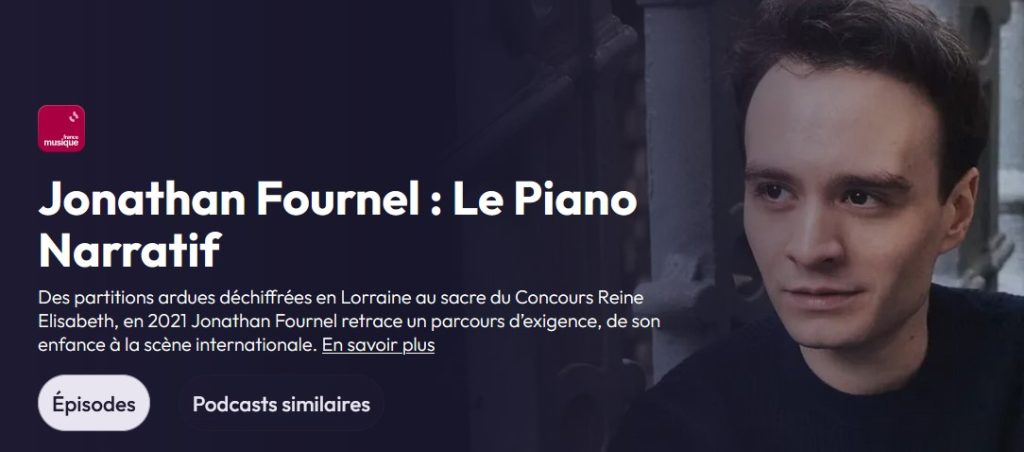 Jonathan Fournel sur France Musiques